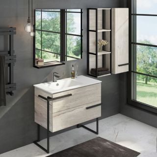 Comforty Зеркало "Дюссельдорф-90" дуб дымчатый